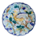 Assiette oiseau antique du XIXe siècle en barbotine de Wasmuël