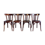 Suite 4 bistro chairs curved wood