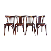 Suite 4 bistro chairs curved wood