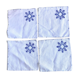 Embroidered linen placemats