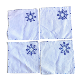 Embroidered linen napkins