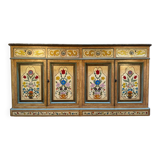 Louis Philippe style sideboard in painted wood and faux marble