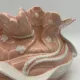 Vintage ceramic cache-pot in pink and white.