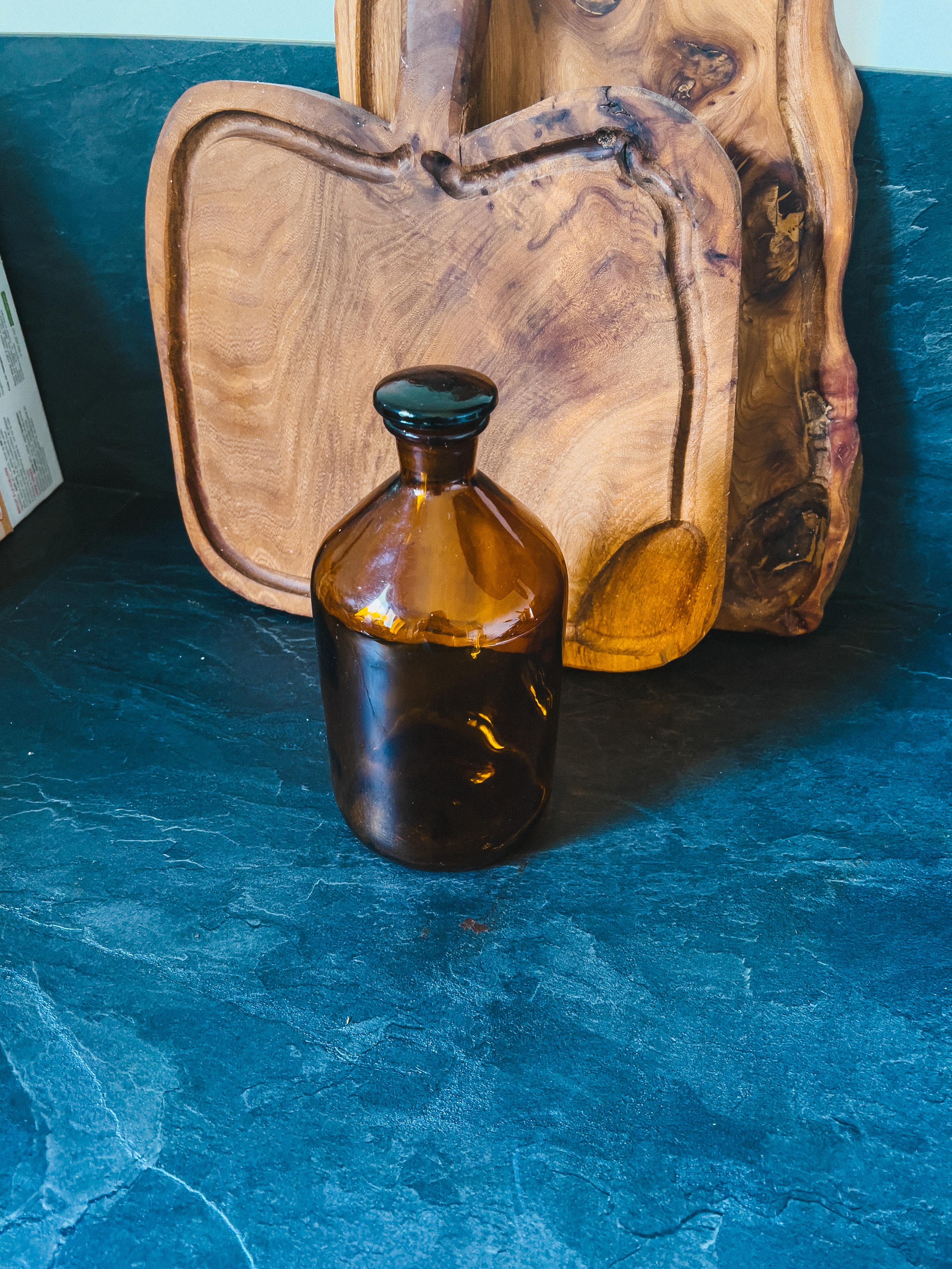 Old laboratory bottle old pharmacy Prolabo 1150 cl amber glass