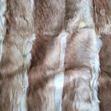 Rabbit skin rug, 200x225cm.