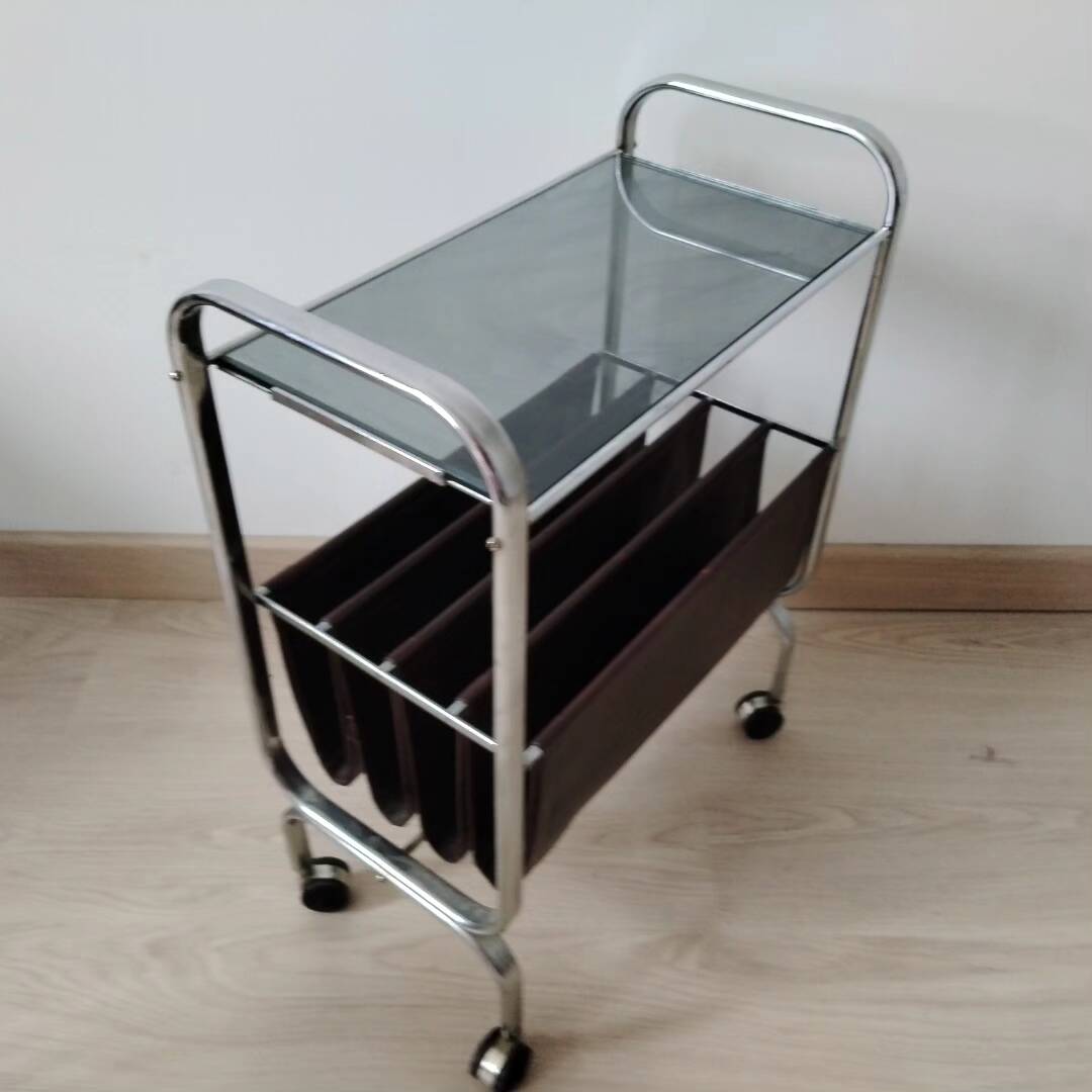 Original magazine holder, Vintage side table
