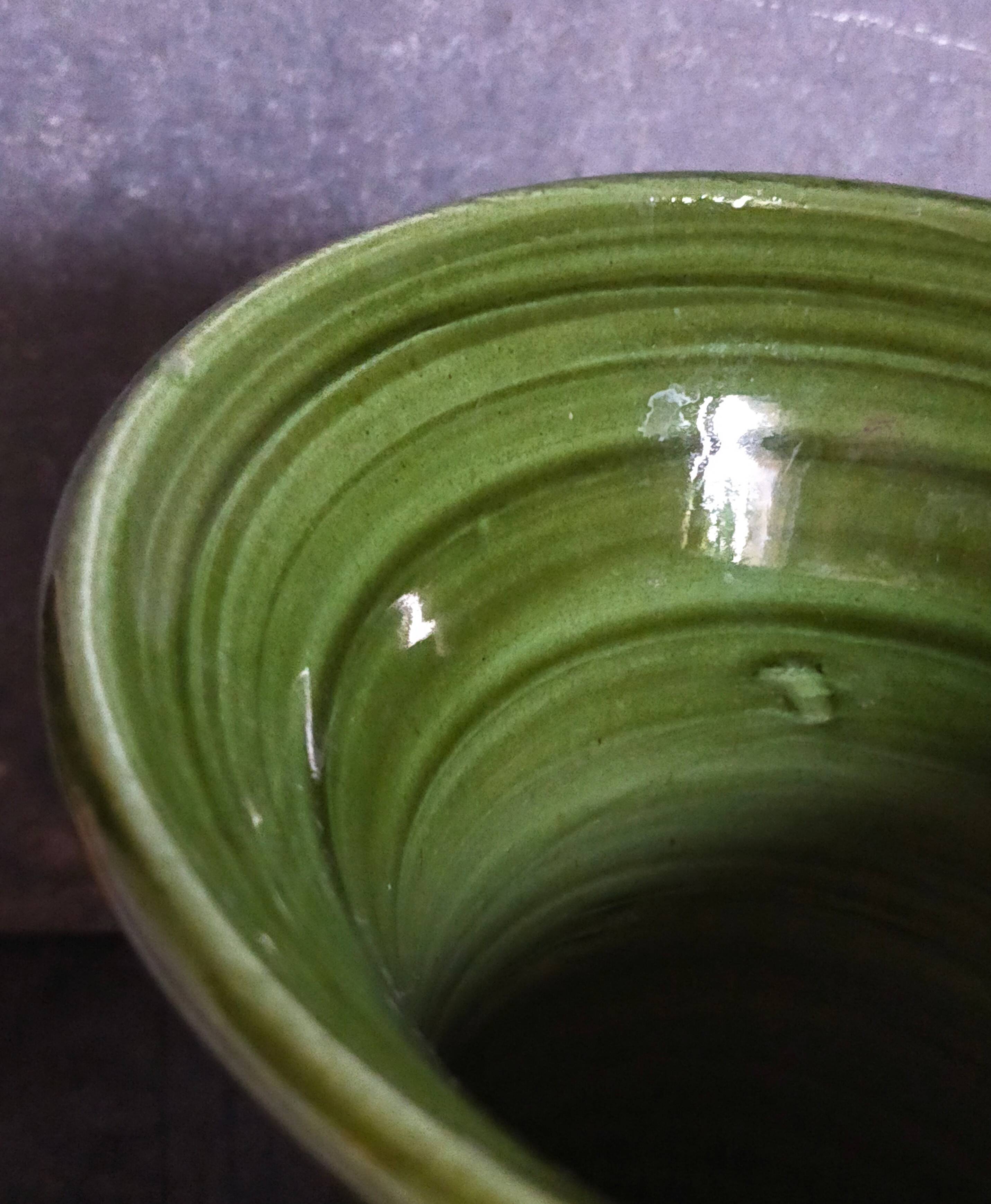 Vintage ceramic diabolo vase from the 1950s