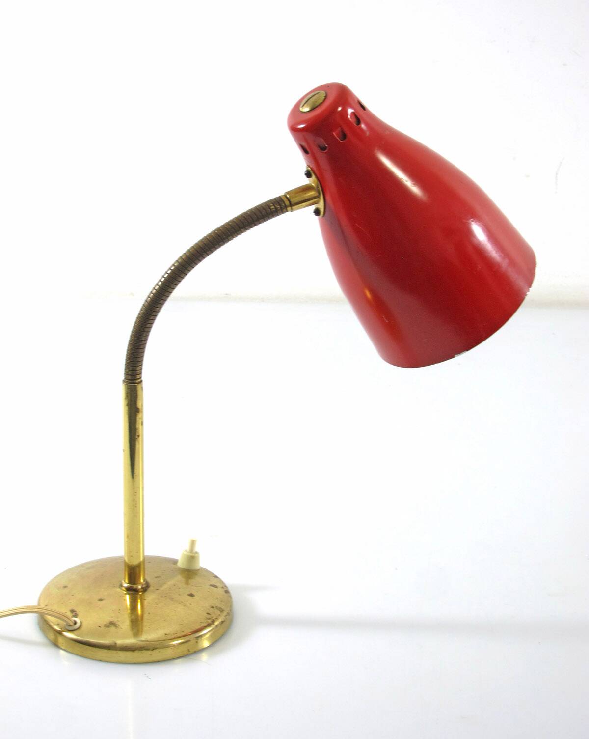 Red Italian fifties desk lamp