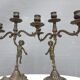 "Il mio bel foco" pair of candlesticks XIXth cherubs 3 torchieres