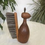 Scandinavian teak squirrel clothing brush