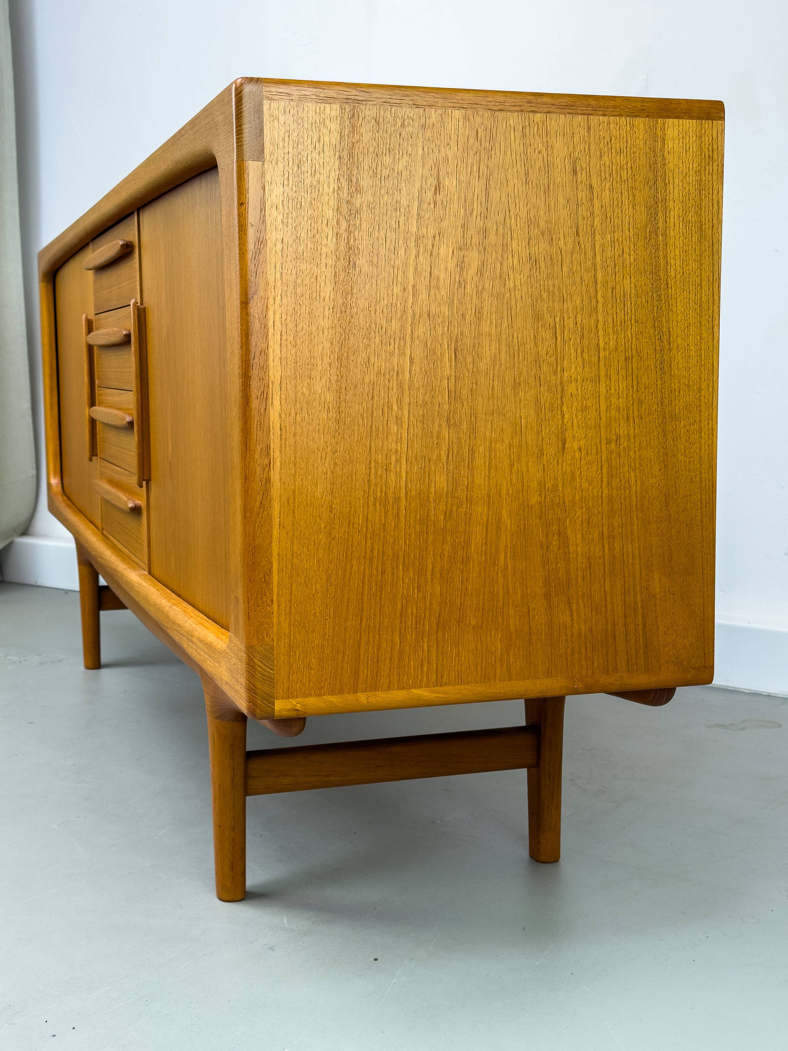 Danish Teak Sideboard with Tambour Doors from CFC Silkeborg, 1970s