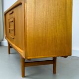 Danish Teak Sideboard with Tambour Doors from CFC Silkeborg, 1970s