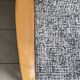 Grey fabric and wood 3 seat sofa 1960s