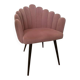 Fauteuil coquillage rose poudré