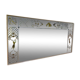 Miroir de Bistro - Brasserie en verre églomisé style Art Nouveau