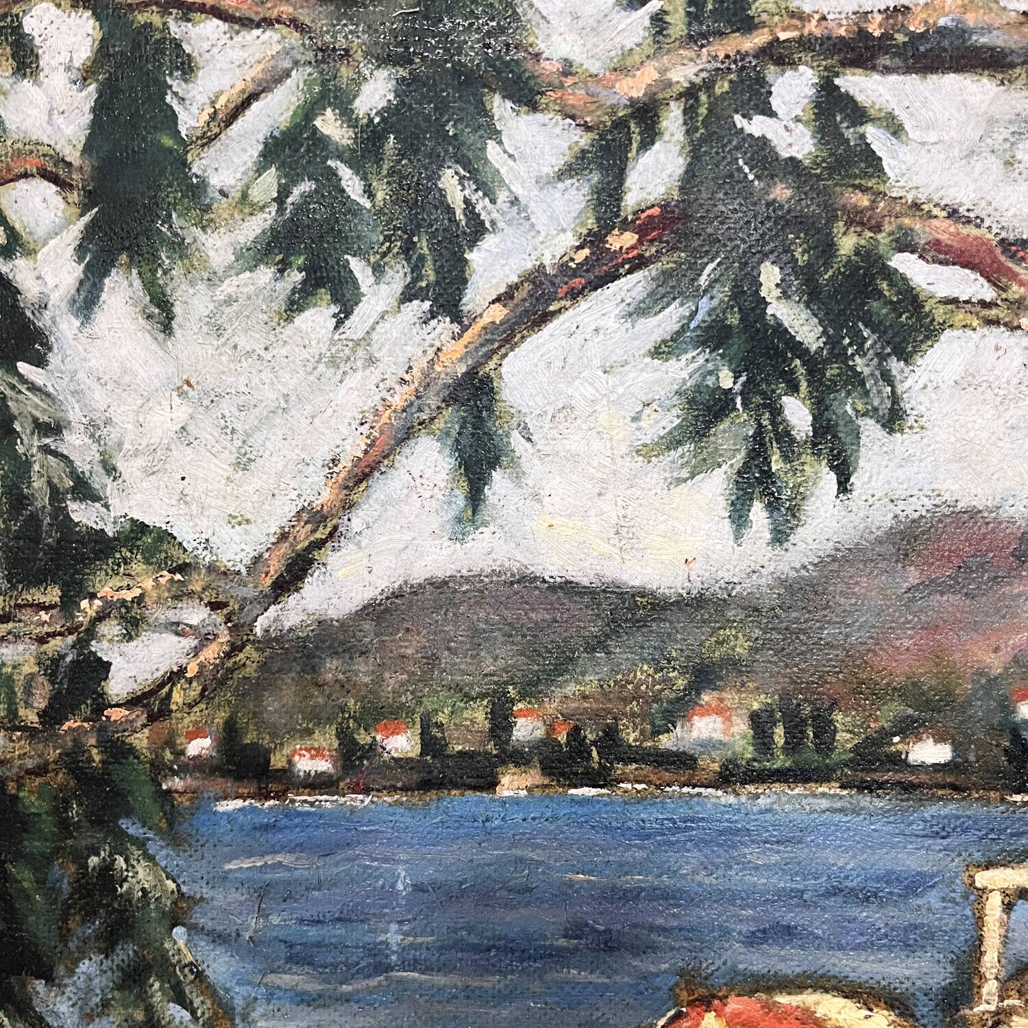 Tableau années 60 "La villégiature" signé Mollrio