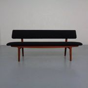 Large teak bench by Aksel Bender Madsen & Ejnar Larsen for Næstved Møbler, Denmark, 1950s.