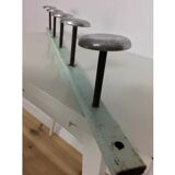 Industrial wall coat rack 5 aluminum hooks
