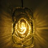 Mid-century brutalist green glass wall lamp by Erco, Germany 1960-1970.Model 54048.