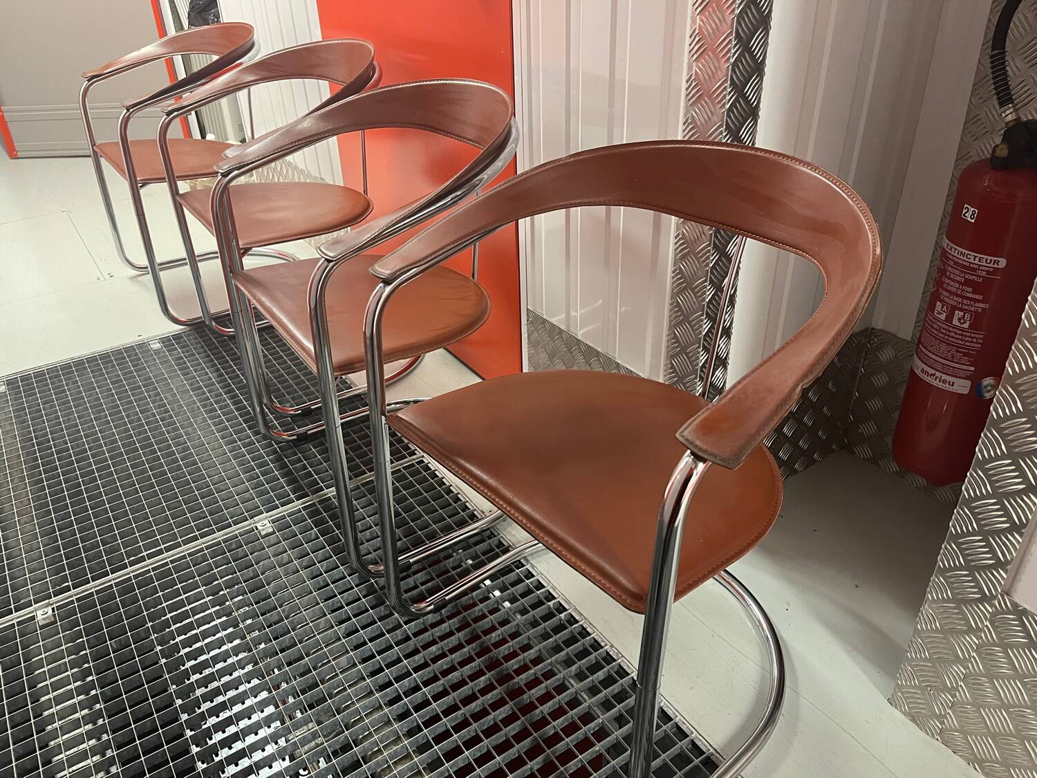 Rare set of 4 “Canasta” chairs by Arrben