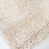 Moroccan Berber carpet Beni Ouarain ecru uni 247x165cm