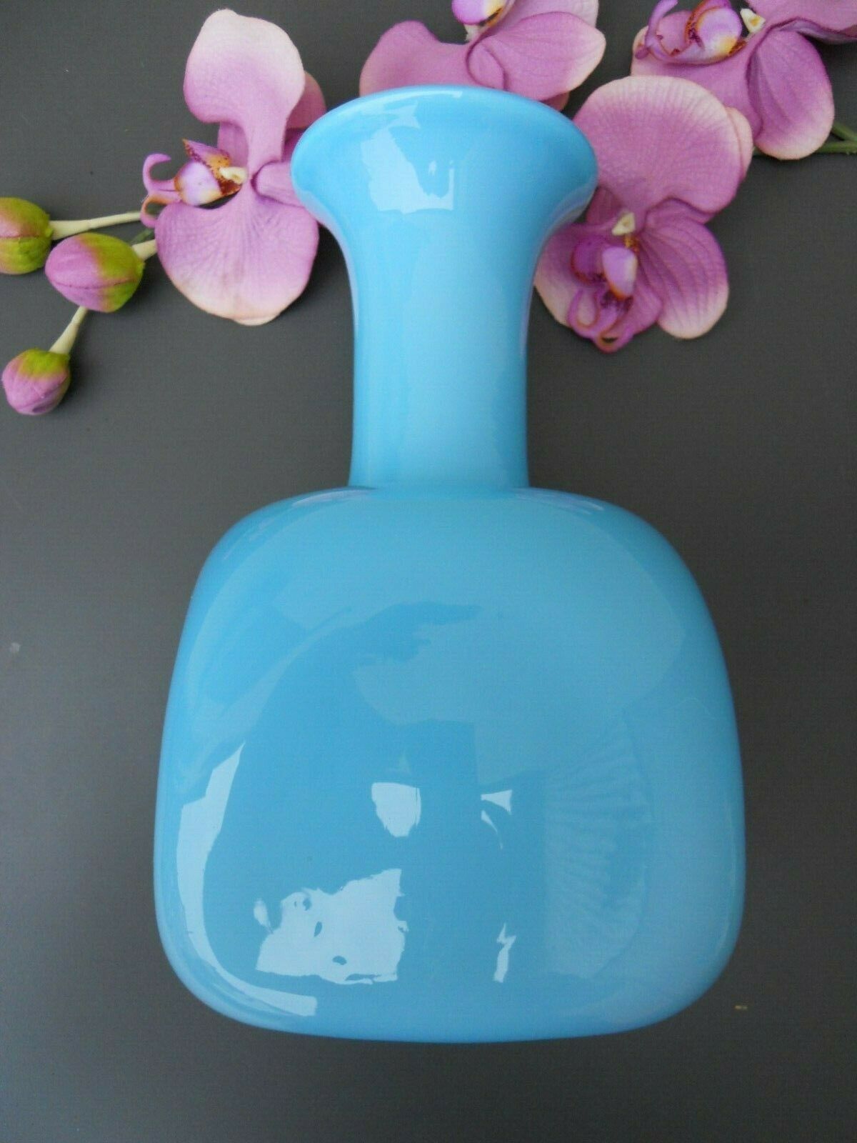Vase turquoise verre