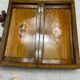 Chess and backgammon set in carved wood and marquetry