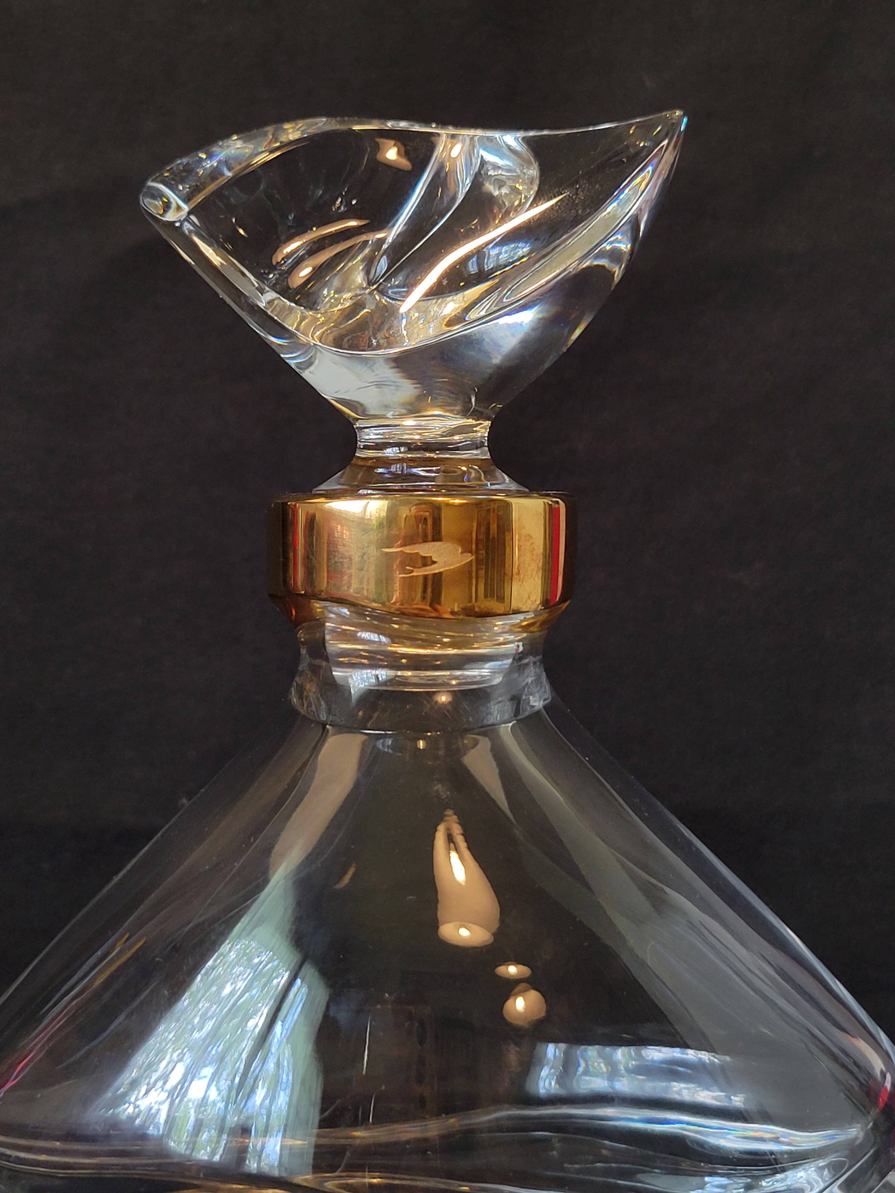 Baccarat Crystal Carafe For Cognac J&F Martell 75 Cl