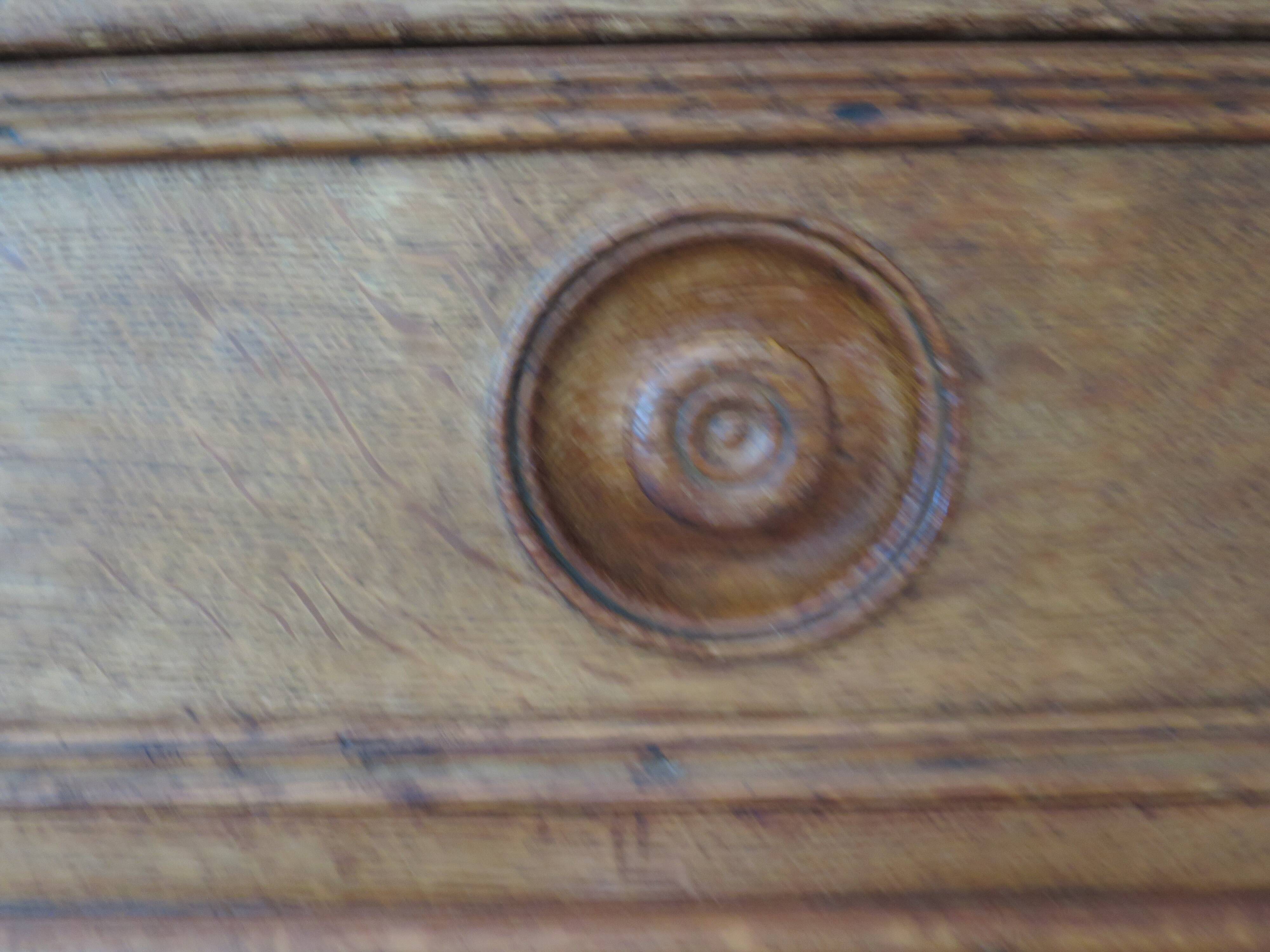 Old - Beautiful solid oak sideboard - 2 doors - 2 drawers in golden oak color
