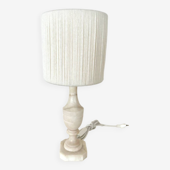 Alabaster and wool lamp