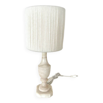 Alabaster and wool lamp
