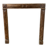 Old folk art fireplace mantle