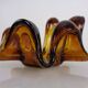 Large Murano amber glass bowl, Italy, 1960s