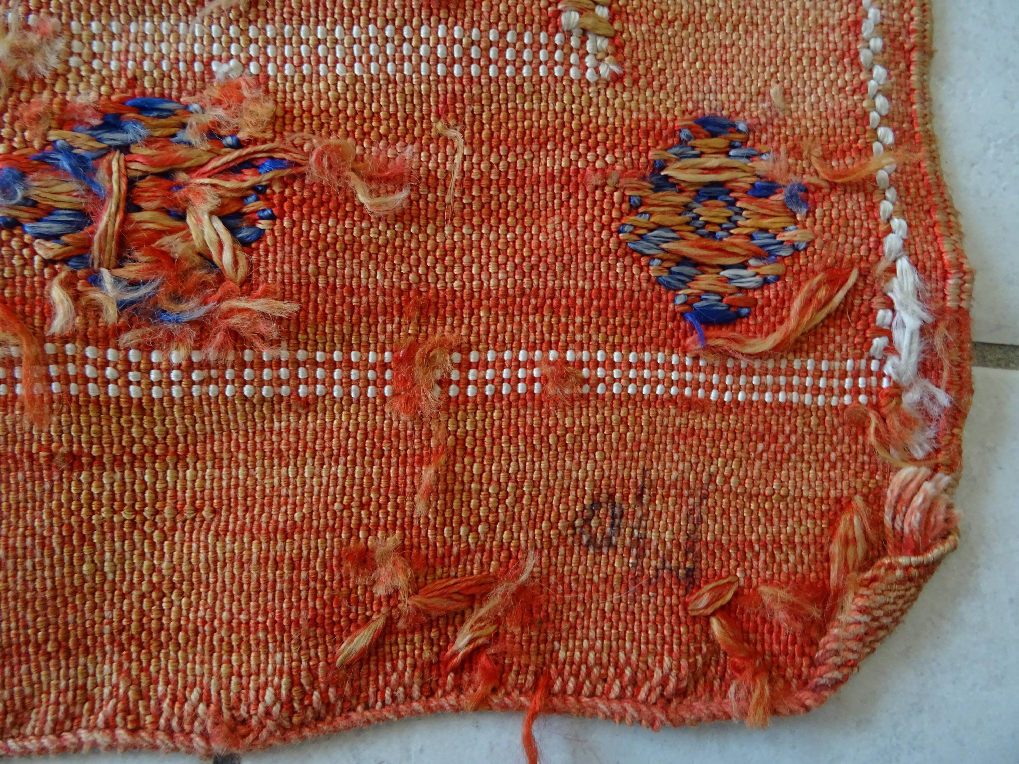 Berber carpet sabra Morocco plant fibers around 1930