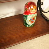 Wall shelf in wrought iron and old wood