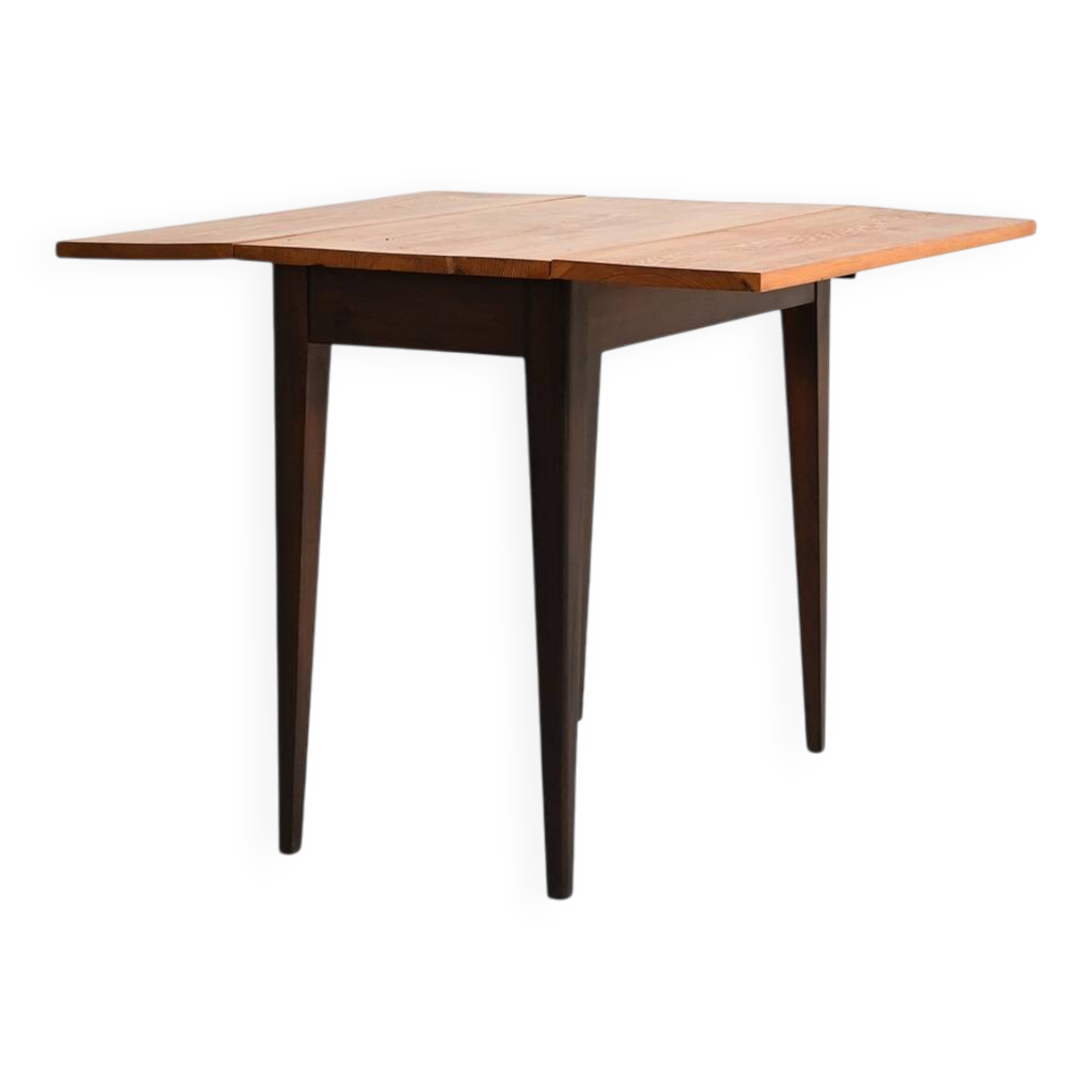 Table à rabats en pin massif scandinave, années 1960