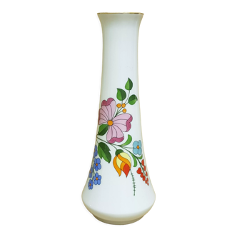Hungarian Kalocsa hand painted vase