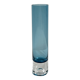 Translucent blue retro tube vase, pop soliflore vase.