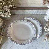 Pair of round dishes Boch La Louvière circa 1900