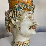 Vase céramique italienne Caltagirone Sicile 1960