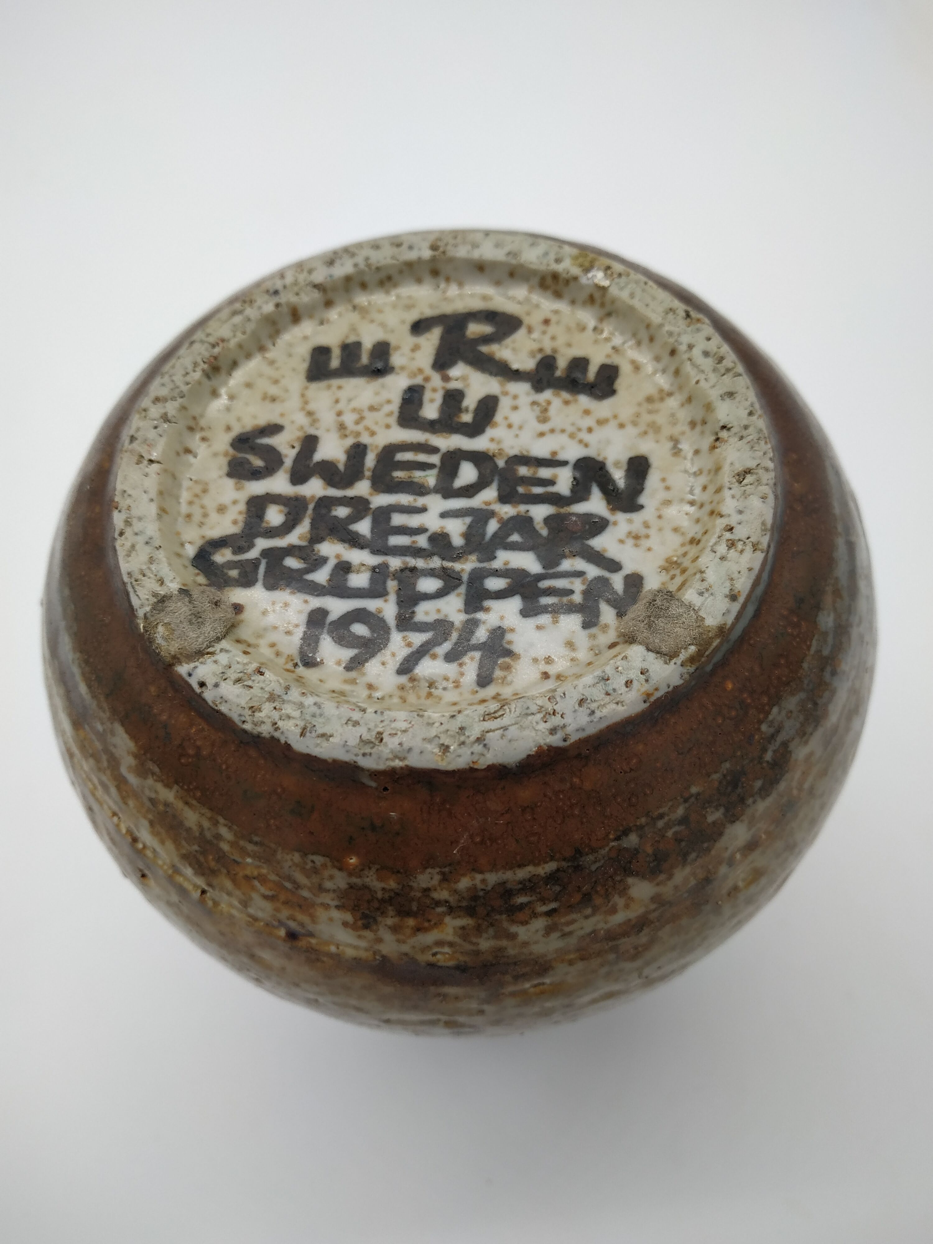 Swedish vase from the Rörstrand Drejar gruppen factory in 1974