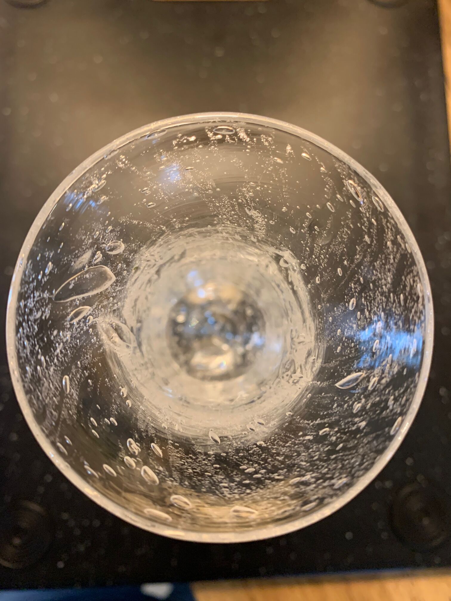 Lot de 6 flûtes en verre bullé