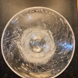 Set of 6 bubbled glass flutes