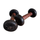 Pair of dumbbells wood and cast iron weight 1.5 kg