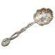 Pickle spoon, Art Nouveau, silver-plated brass, Poland, early 20th century