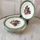Set of 6 dessert plates Digoin Sarreguemines model "Mireille" years 30-40