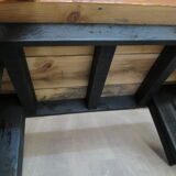 Brutalist solid wood coffee table