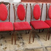 6 wrought iron chairs by Raymond Menos, Haiti
