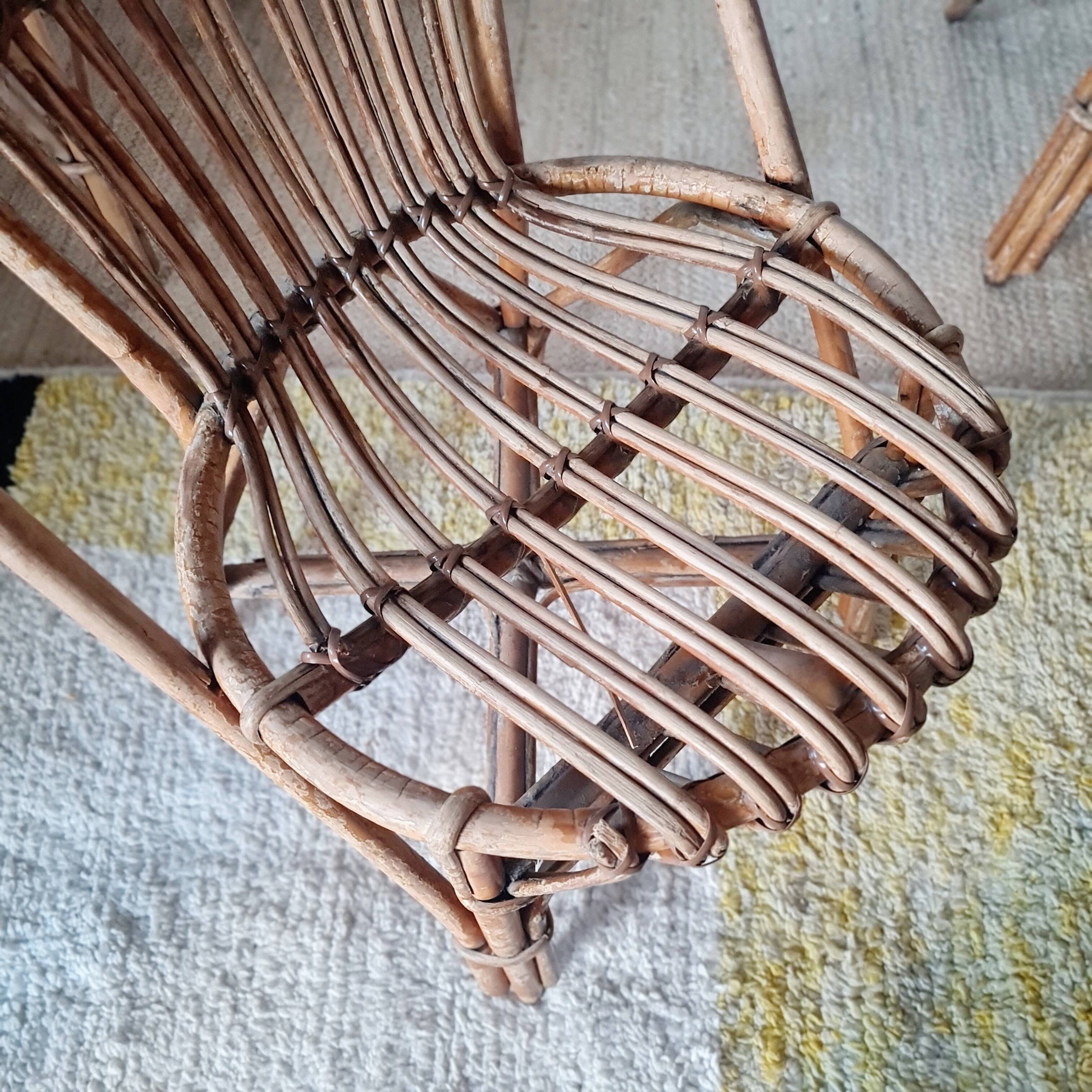 Vintage bistro chairs rattan Hardy house