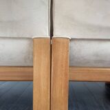 Canapé trois modules en alcantara beige